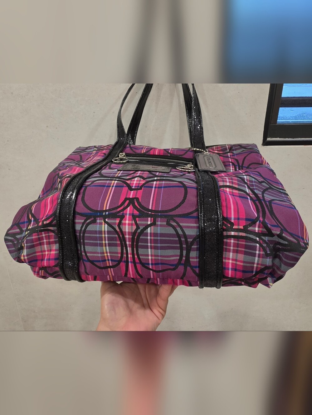 Coach Vintage Y2K Poppy Large Tartan Shoulder Handbag - Picture 6 of 10